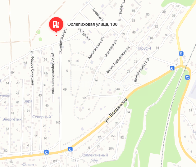 Карта любимовки севастополь с улицами и номерами домов