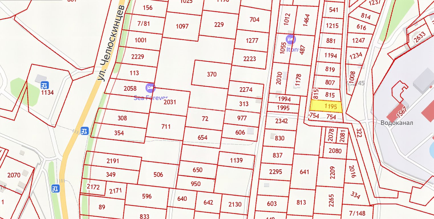 Продажа участка, Севастополь, улица Челюскинцев
