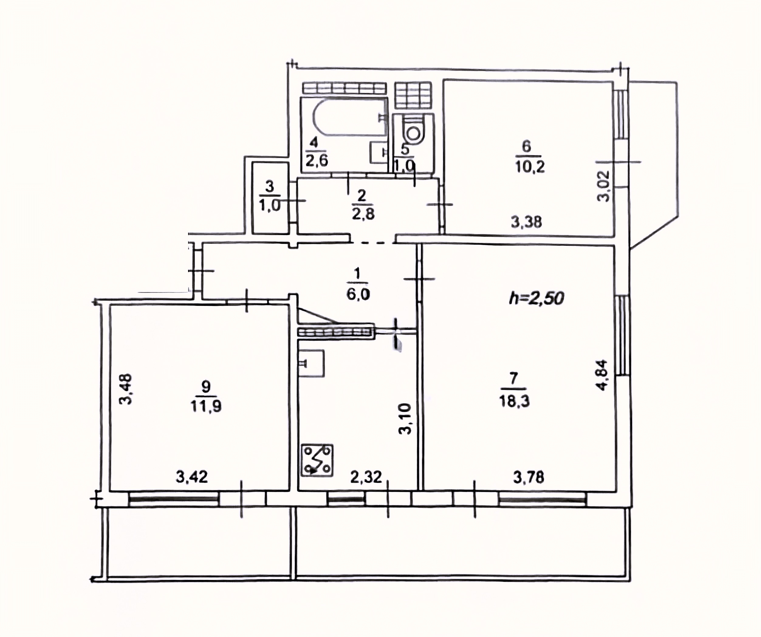 Продажа 3-комнатной квартиры, Севастополь, Павла Корчагина улица,  д.6