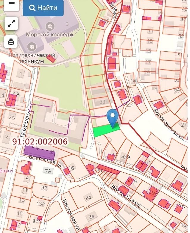 Продажа участка, Севастополь, улица Восточная