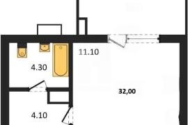 Квартира-студия, 32,3 м², 6/8 этаж   ...
