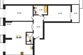 2-к. квартира, 78,9 м², 2/7 этаж     ...