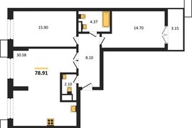 2-к. квартира, 78,91 м², 7/7 этаж    ...