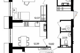3-к. квартира, 90,5 м², 6/9 этаж     ...