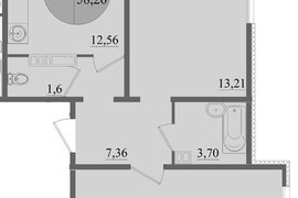 2-к. квартира, 58,26 м², 5/12 этаж   ...