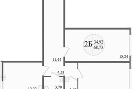 2-к. квартира, 68,73 м², 3/12 этаж   ...