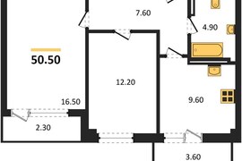 1-к. квартира, 44,7 м², 7/9 этаж     ...