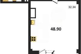 Продажа студии 48,9 кв м, 2/5 этаж, у...