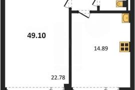 Продажа 1-комнатной квартиры 49,1 кв ...