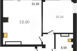 Продажа 1-комнатной квартиры 52,0 кв ...