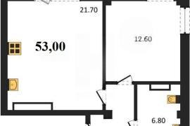 Продажа 1-комнатной квартиры 53,01 кв...