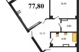 Продажа 2-комнатной квартиры 77,8 кв ...
