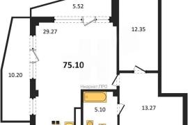 Продажа 1-комнатной квартиры 75,1 кв ...