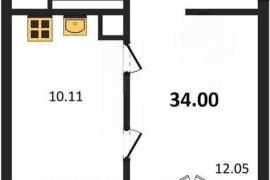 Продажа 1-комнатной квартиры 34 кв м,...