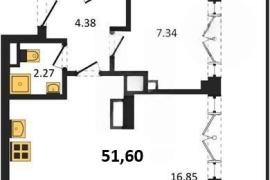 Продажа 2-комнатной квартиры 51,6 кв ...