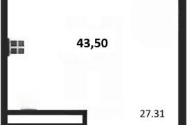 Продажа студии 43.5 кв м, 4/5 этаж, у...