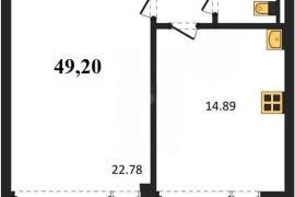Продажа 1-комнатной квартиры 49,21 кв...