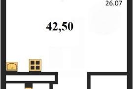Продажа студии 42,5 кв м, 4/5 этаж, у...