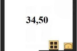 Продажа студии 34,51 кв м, 4/5 этаж, ...