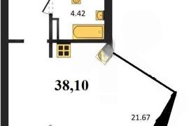 Продажа студии 38.1 кв м, 2/5 этаж, у...