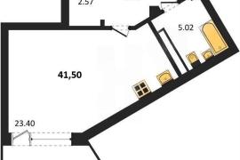 Продажа студии 41,5 кв м, 4/5 этаж, у...