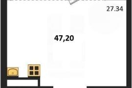 Продажа студии 47,2 кв м, 1/5 этаж, у...