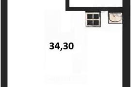 Продажа студии 34,3 кв м, 4/5 этаж, у...