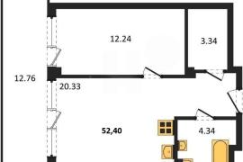 Продажа студии 52,4 кв м, 1/5 этаж, у...