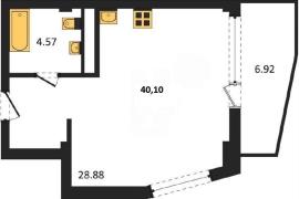 Продажа студии 40,1 кв м, 2/5 этаж, у...