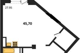 Продажа студии 45,7 кв м, 3/5 этаж, у...