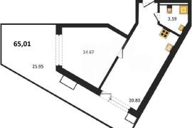 Продажа 1-комнатной квартиры 65,0103 ...