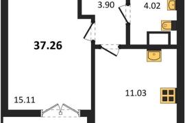 Продажа 1-комнатной квартиры 37,2601 ...