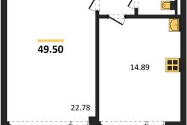 Продажа 1-комнатной квартиры 49,5 кв ...