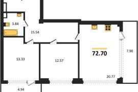 Продажа 2-комнатной квартиры 72,7 кв ...