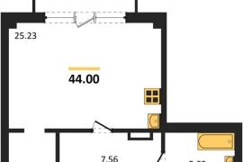 Продажа студии 44,0 кв м, 4/5 этаж, у...