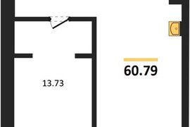 Продажа 1-комнатных апартаментов 60,7...