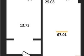 Продажа 1-комнатных апартаментов 66,8...