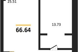 Продажа 1-комнатных апартаментов 66,6...