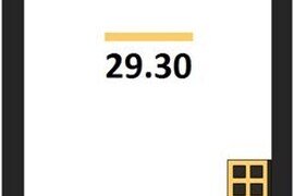 Продажа 1-комнатной студии 29,35 кв м...