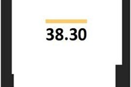 Продажа 1-комнатной студии 38,32 кв м...
