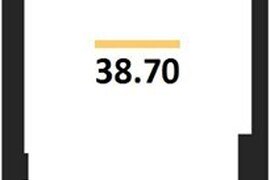 Продажа 1-комнатной студии 38,7 кв м,...