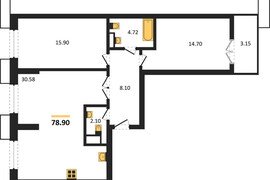 2-к. квартира, 78,9 м², 2/7 этаж     ...