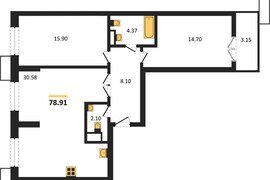 2-к. квартира, 78,91 м², 7/7 этаж    ...