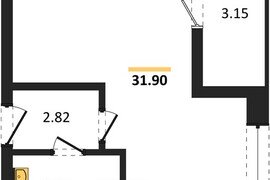 Квартира-студия, 31,9 м², 4/9 этаж   ...