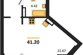 Квартира-студия, 41,2 м², 5/5 этаж   ...