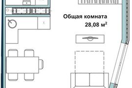 Квартира-студия, 38,9 м², 5/5 этаж   ...
