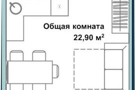 Квартира-студия, 34,5 м², 5/5 этаж   ...