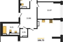 2-к. квартира, 106,73 м², 9/9 этаж   ...