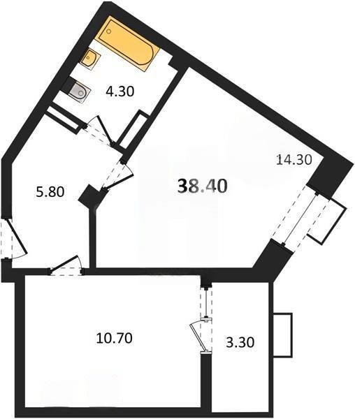 Продажа 1-комнатной квартиры 38,48 кв м, 4/8 этаж, улица Маячная. Гагаринский район.