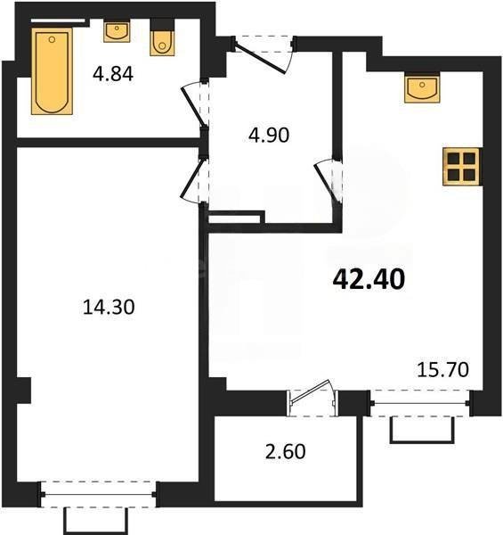Продажа 1-комнатной квартиры 42,41 кв м, 1/8 этаж, улица Маячная. Гагаринский район.